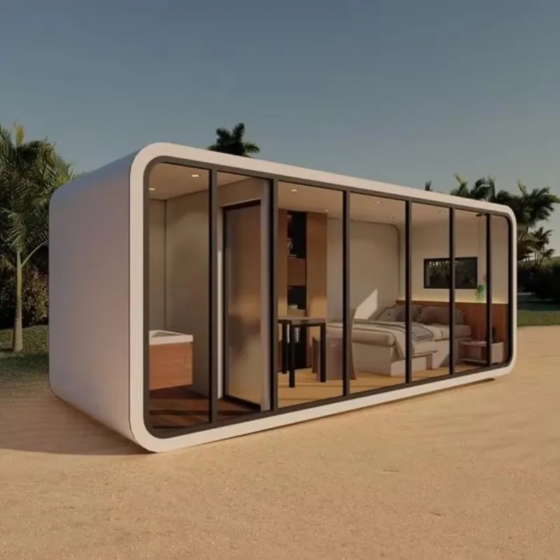 Sturdy Prefab Modular House Tiny House Bedroom+toilet Kitchen Rooms Mobile Home Detachable apple Cabin House for Parks Outdoor - Image 6
