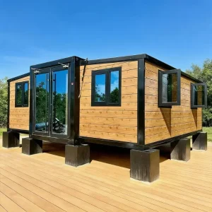 Custom Modern Luxury Expandable Container Prefabricated House with Kitchen Bedroom Folding Prefab Tiny Mobile House Homes Villa