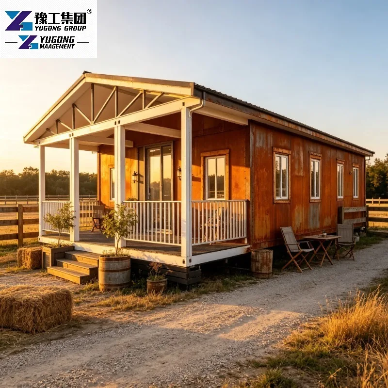 40Ft Prefab Fold House Fold Out Tiny House solid steel cabin for breeding farm construction site daily living - Image 2