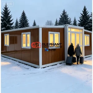 20ft Mobile Expandable Container House with 2 Bedrooms, 1 Full Equipped Bathroom & Kitchen, Prefabricated Foldable Modular Home