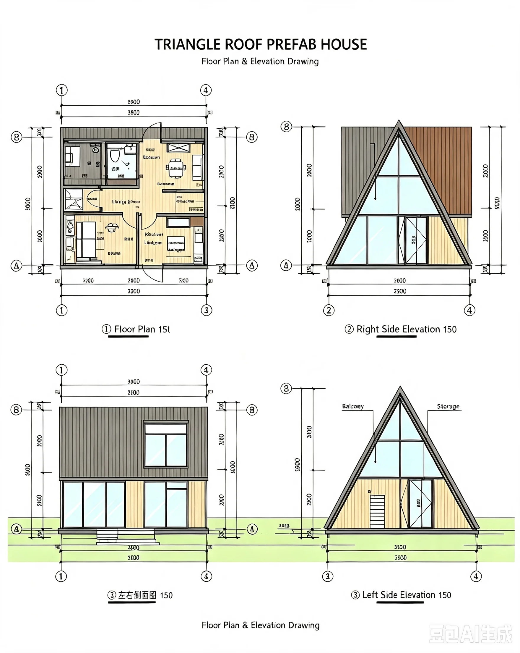 Factory Direct Galvanized Steel Structure a Frame Cabin Prefab House Sandwich Panel Insulated Modular Home - Image 6
