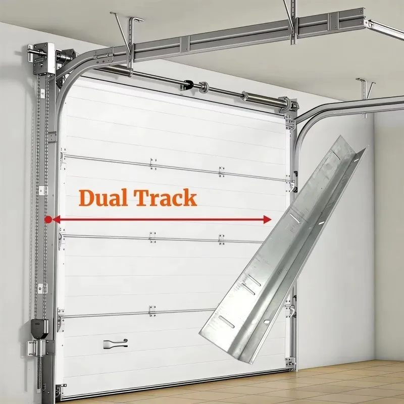Customizable Aluminum Sectional Garage Door Flat Panel Remote Auto Lift Insulated Door For Double Car Residential House Entryway - Image 5