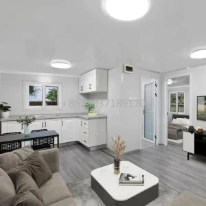 Modular Prefab Tiny House To Live in For Adults, Tiny Home with 2 Bedrooms, 1 Fully Equipped Bathroom & Kitchen Expandable 40ft