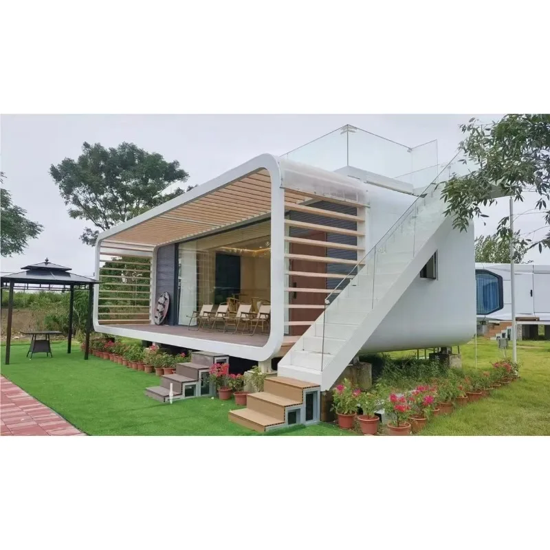 Sturdy Prefab Modular House Tiny House Bedroom+toilet Kitchen Rooms Mobile Home Detachable apple Cabin House for Parks Outdoor - Image 3