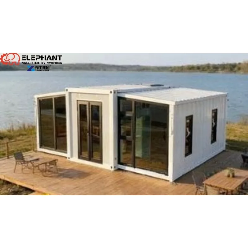 20ft 40ft Folding Expandable Container House 2 Bedroom Portable Tiny Prefab Villa Steel Sandwich Panel Foldable Caravan Trailer - Image 4
