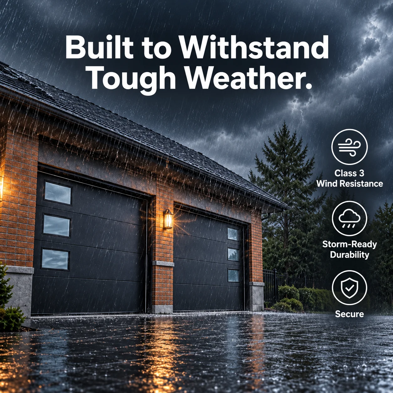 Customizable Aluminum Sectional Garage Door Flat Panel Remote Auto Lift Insulated Door For Double Car Residential House Entryway - Image 3