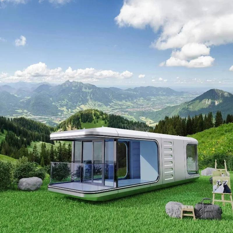 Customized Extendable Prefabricated Capsule Container House Sandwich Panel Easily Moved Breathable Design for Home & Villa Use - Image 2