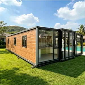 40FT Expandable Container House Prefab Foldable Tiny Home with Kitchen Bathroom Quick Assembly Modular Luxury Villa