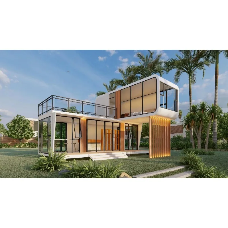 Sturdy Prefab Modular House Tiny House Bedroom+toilet Kitchen Rooms Mobile Home Detachable apple Cabin House for Parks Outdoor - Image 2