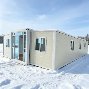 Expandable Container House Prefabricated House Chic 5 Bedroom With Solar Panel Waterproof For Studio