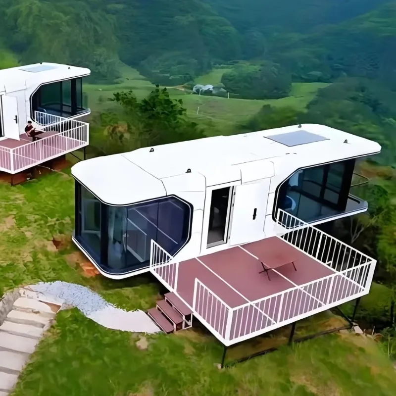 Customized Extendable Capsule House Space Prefabricated Capsule Container House Commercial Space Airship Pod - Image 2