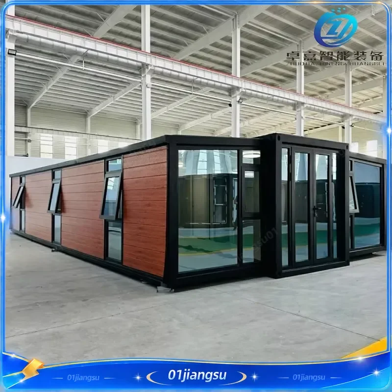 Outdoor Mobile Foldable Expandable Container House Dual Wing Portable Prefab Home Easy Assembly Modular Living Space Quick