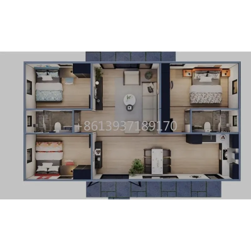 Modular Prefab Tiny House To Live in For Adults, Tiny Home with 2 Bedrooms, 1 Fully Equipped Bathroom & Kitchen Expandable 40ft - Image 4