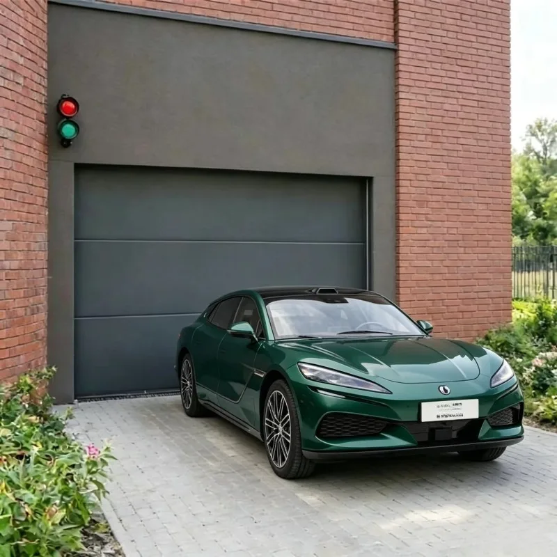 Customizable Aluminum Sectional Garage Door Flat Panel Remote Auto Lift Insulated Door For Double Car Residential House Entryway - Image 6