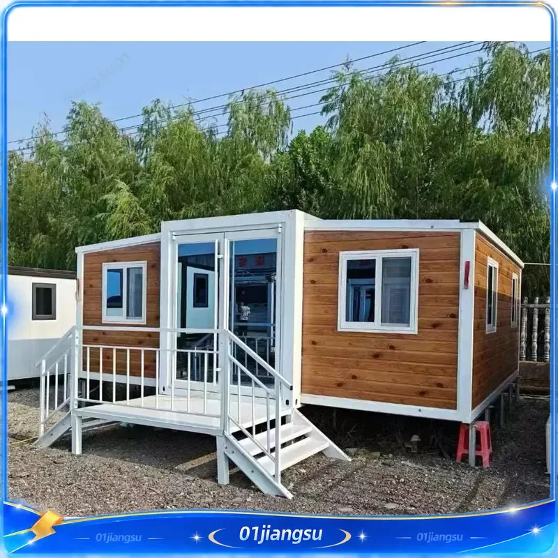 Luxury Foldable Container House 20ft 40ft Expandable Mobile Home 2 3 Bedroom Portable Prefab House with Kitchen Bathroom for