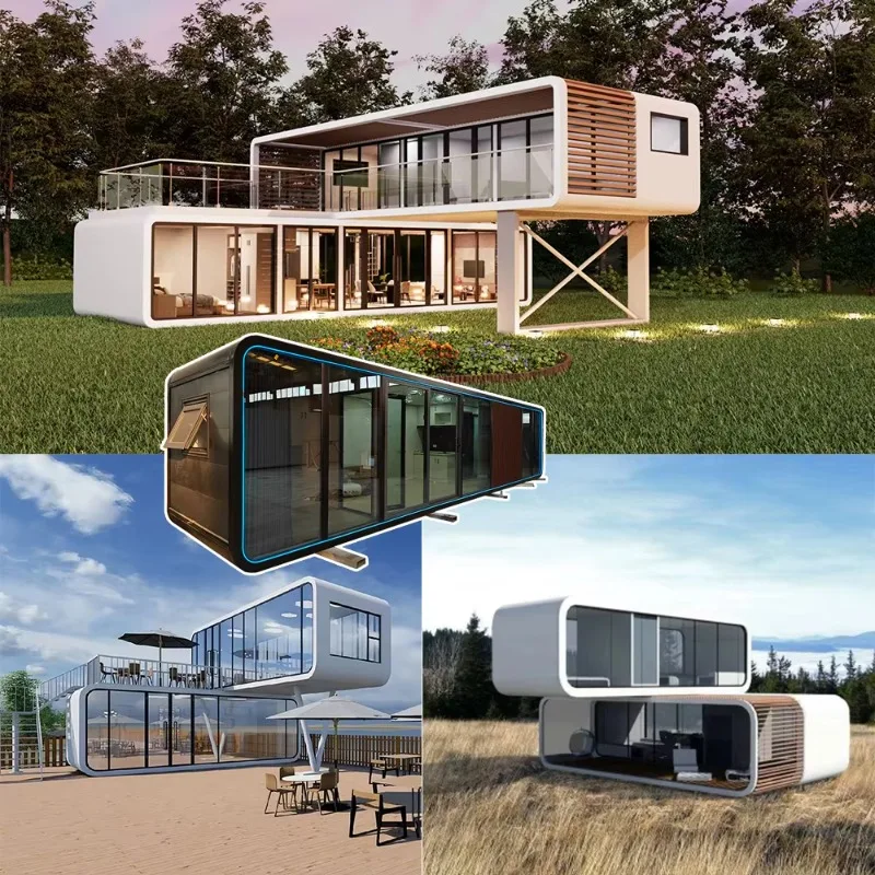 Sturdy Prefab Modular House Tiny House Bedroom+toilet Kitchen Rooms Mobile Home Detachable apple Cabin House for Parks Outdoor - Image 5