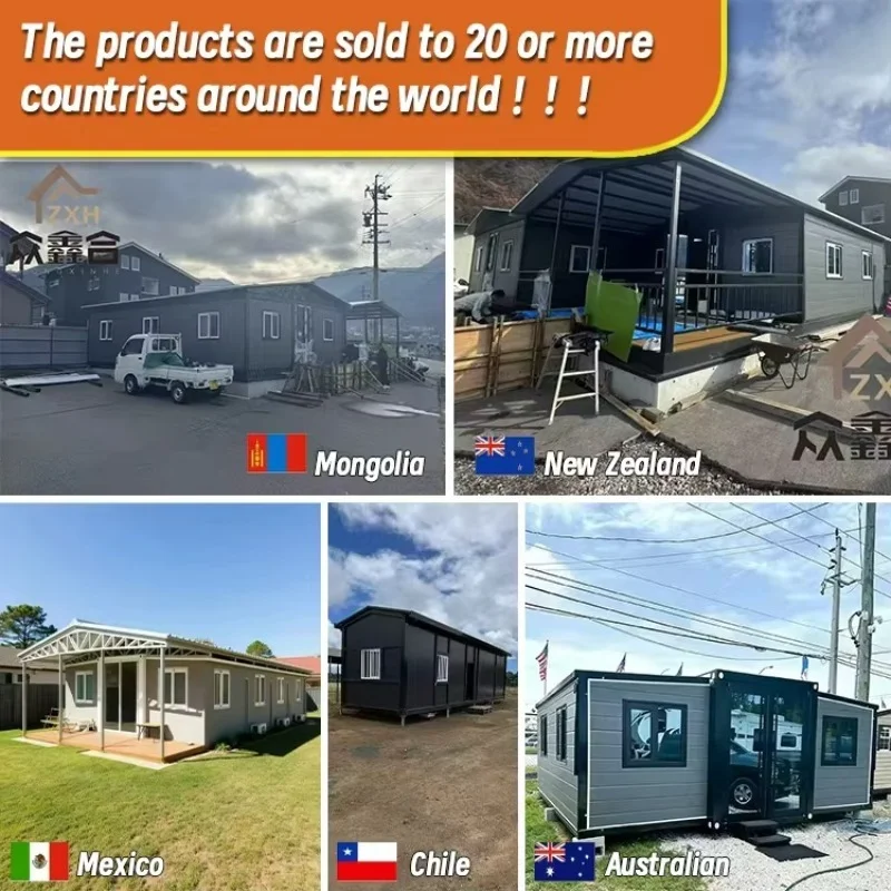 Custom Modern Luxury Expandable Container Prefabricated House with Kitchen Bedroom Folding Prefab Tiny Mobile House Homes Villa - Image 5